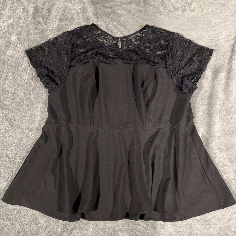 Torrid Lace Yoke Peplum Top